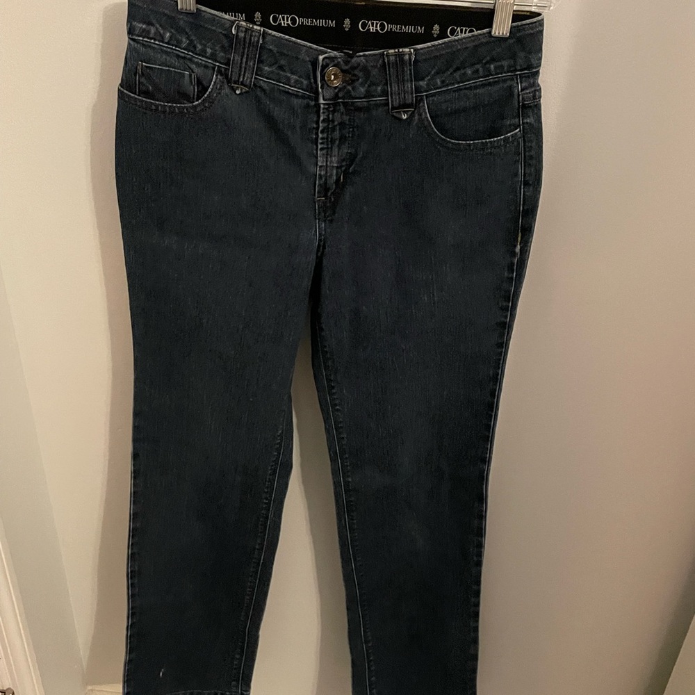 3 for $10 Cato dark wash straight leg mom style jeans 8p